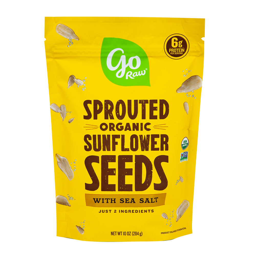Wholesale Go Raw Sprouted Sunflower Seeds With Sea Salt 10 Oz Bag- Bulk