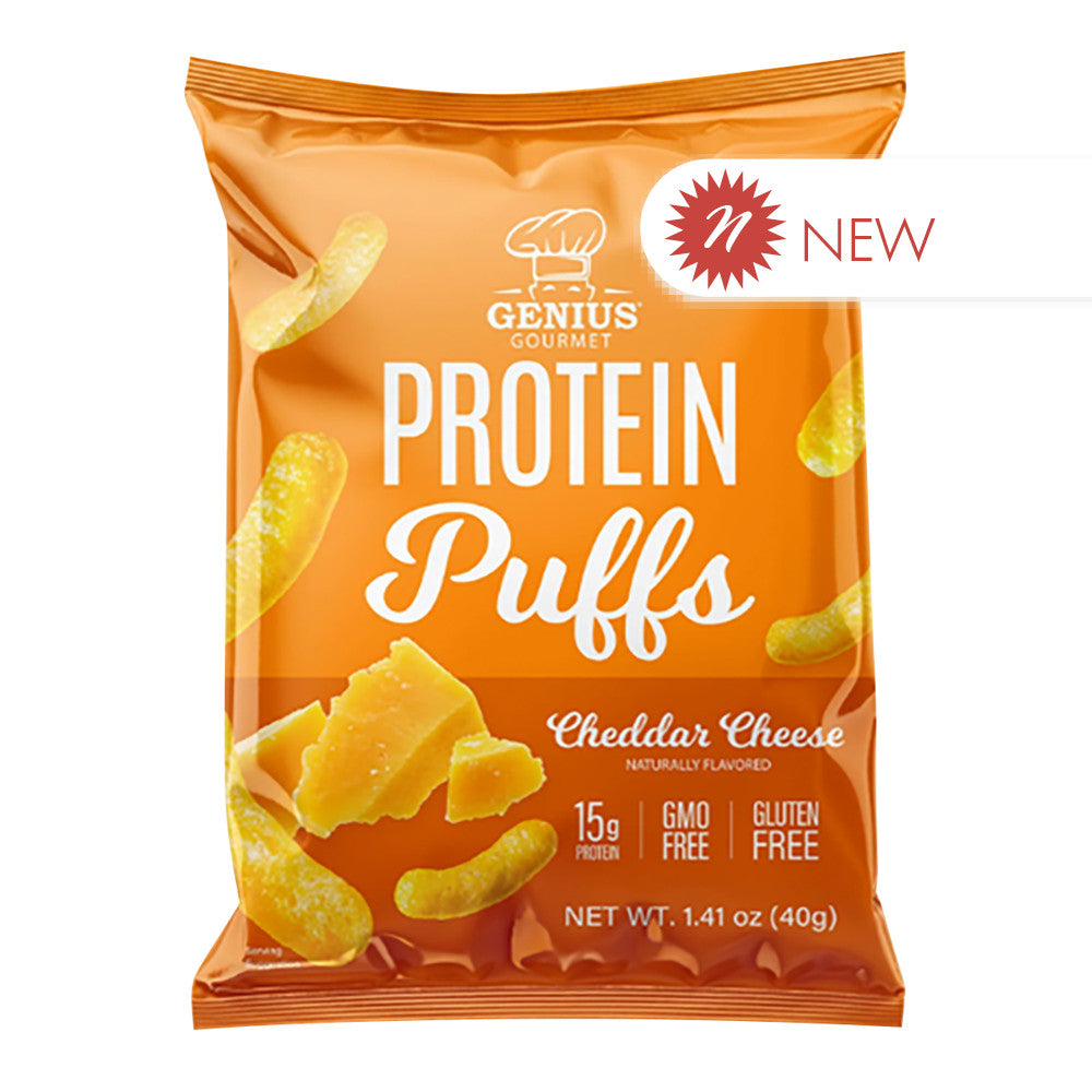 Wholesale Genius Gourmet - Cheddar Protein Pcs - 1.41Oz- Bulk