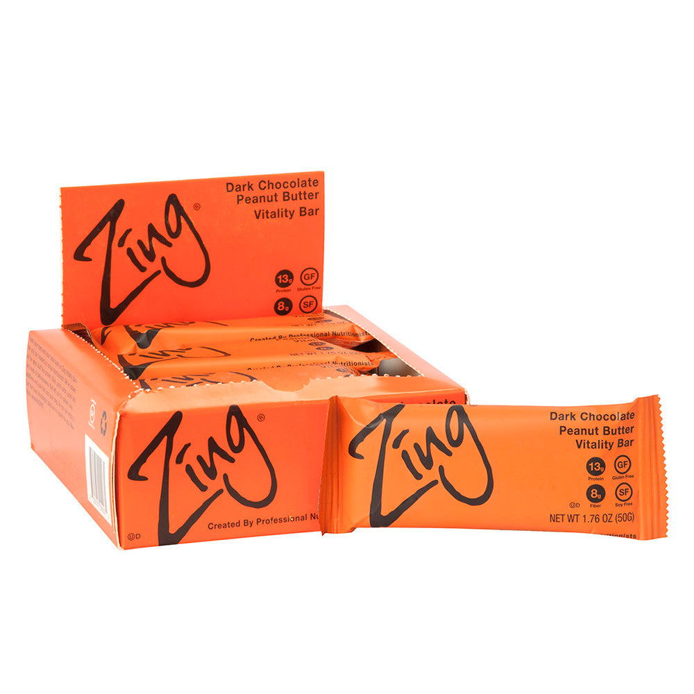 Zing Dark Chocolate Peanut Butter 1.76 Oz Bar