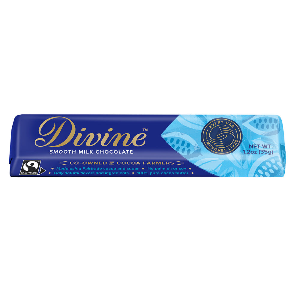 Wholesale Divine Milk Chocolate 1.2 Oz Snack Bar- Bulk