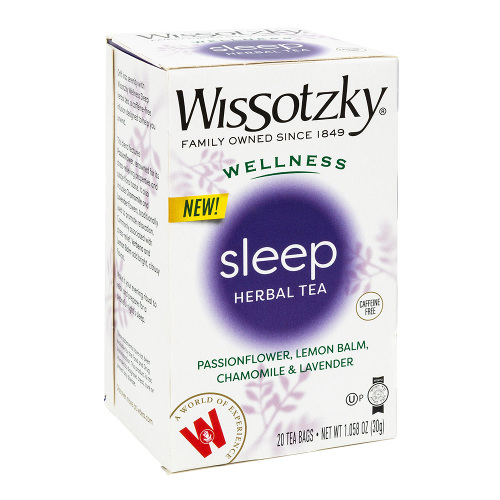 Wholesale Wissotzky Wellness Sleep Herbal Tea 20 Count Box- Bulk