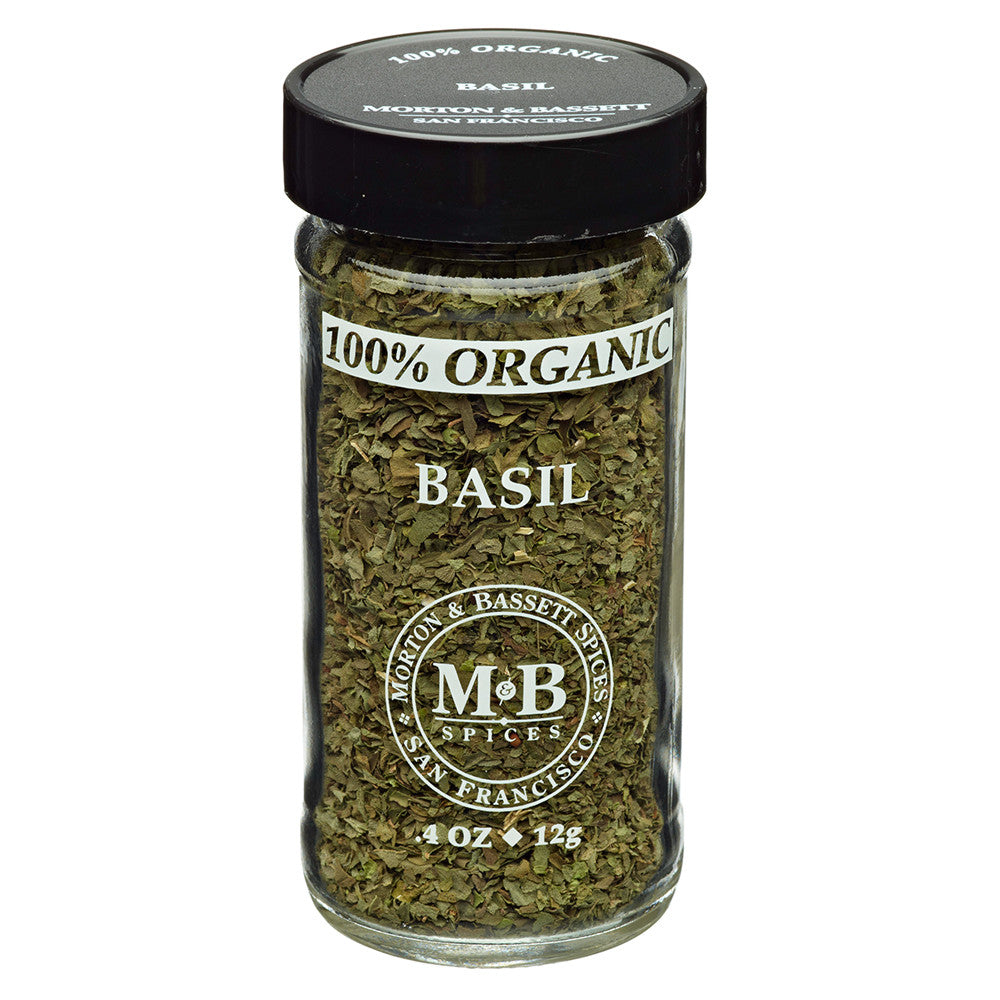 Wholesale Morton & Bassett 100% Organic Basil 0.4 Oz Shaker- Bulk