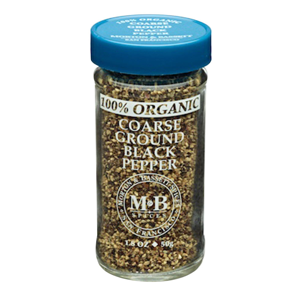 Wholesale Morton & Bassett Organic Coarse Black Pepper 1.8 Oz Shaker- Bulk
