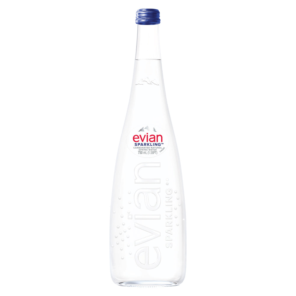 Wholesale Evian Case Sparkling Mineral Water In Glass 750Ml- Bulk