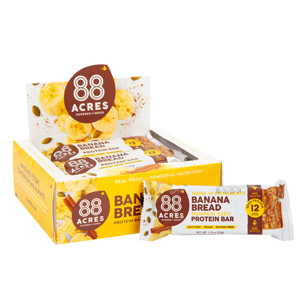 88 Acres Pumpkin Seed And Banana Bread 1.9 Oz Protein Bar