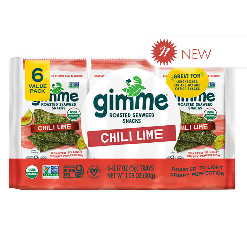 Wholesale Gimme - Chili Lime Seaweed Snacks (6Ct) - 1.05Oz- Bulk