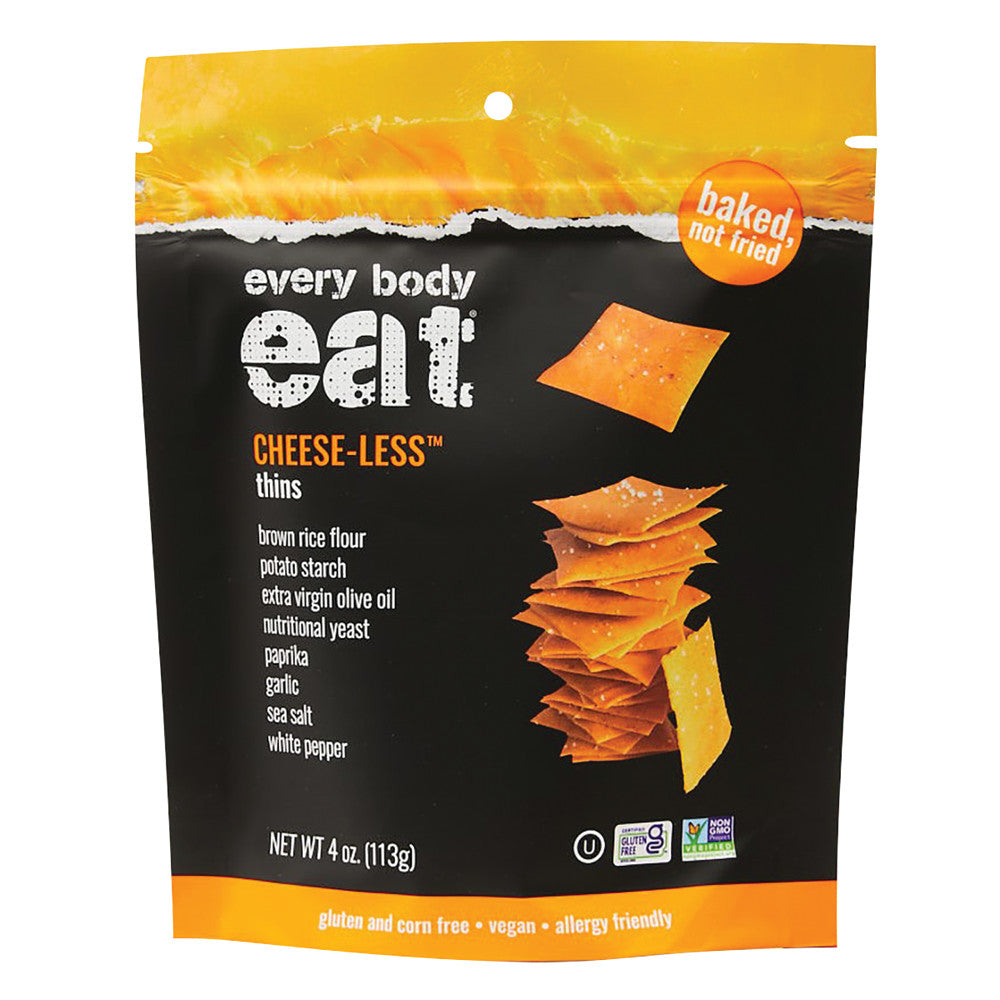Wholesale Every Body Eat Cheese-Less Thins 4 Oz Pouch- Bulk