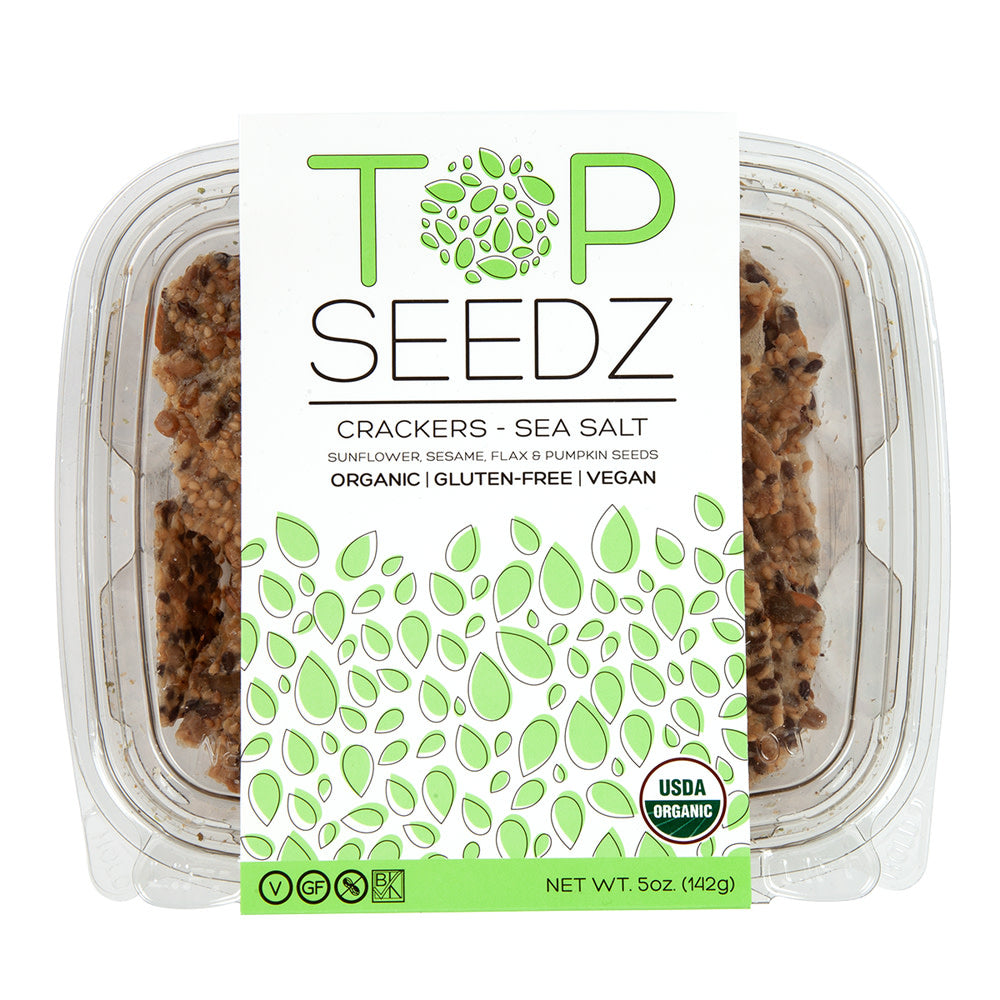 Wholesale Top Seedz Sea Salt Crackers 5 Oz Tub- Bulk