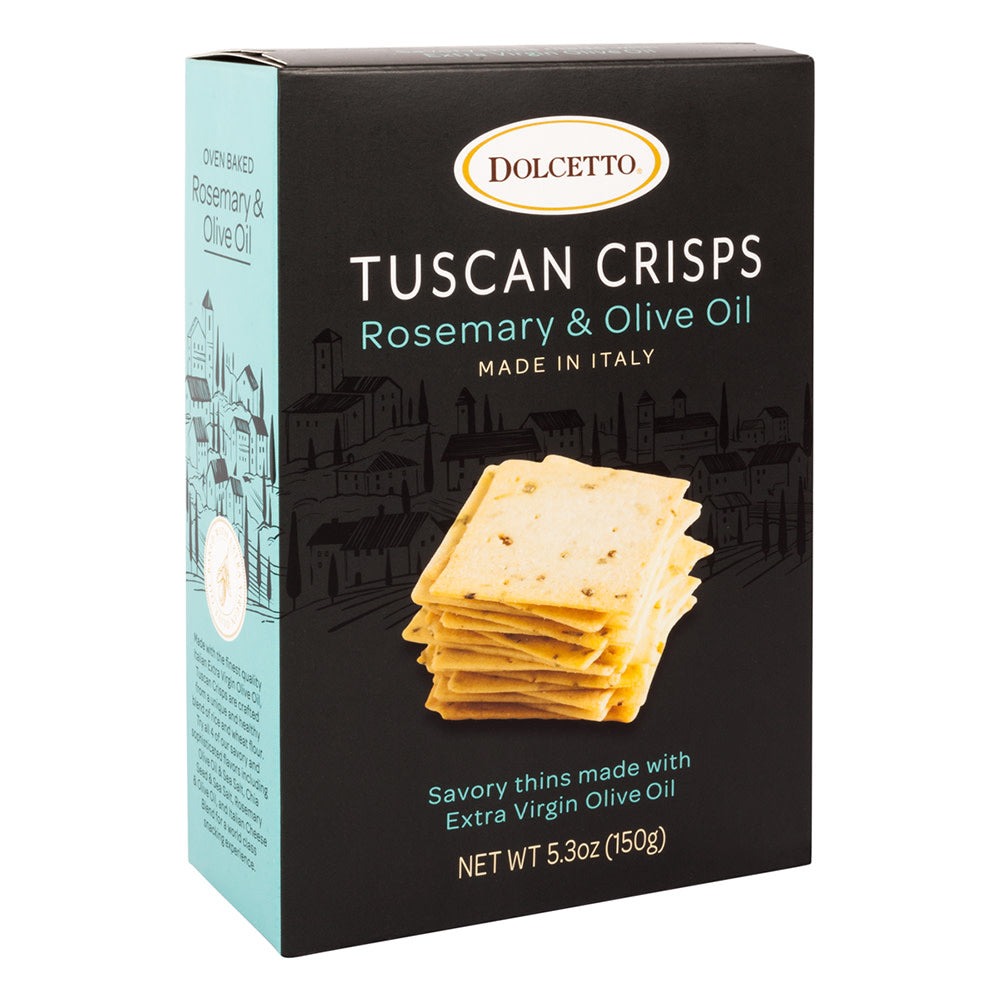 Wholesale Dolcetto Rosemary And Olive Oil Tuscan Crisps 5.3 Oz Box- Bulk