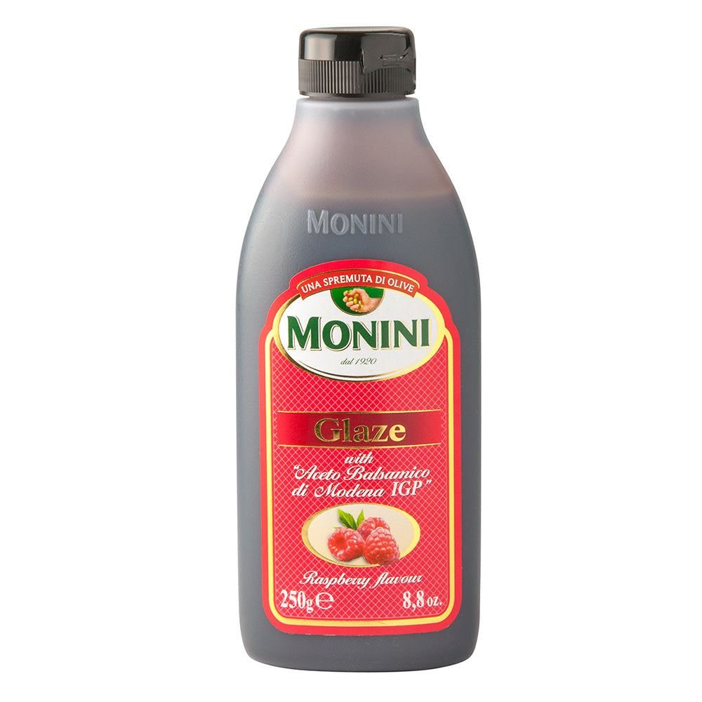 Monini Balsamic Glaze With Raspberry Flavor 8.8 Oz Bottle