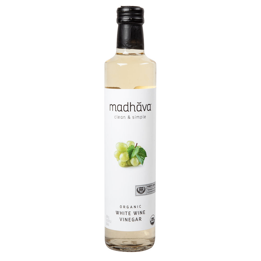 Wholesale Madhava Organic White Wine Vinegar 16.9 Oz Bottle- Bulk