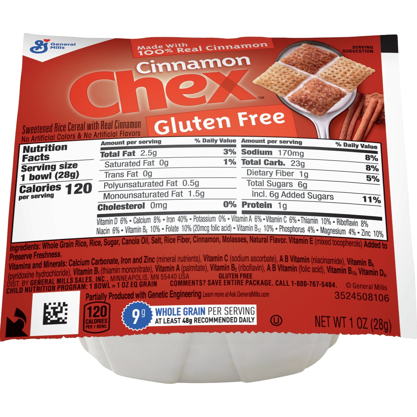 Wholesale General Mills Cinnamon Chex Cereal Bowl | 1 oz- Bulk