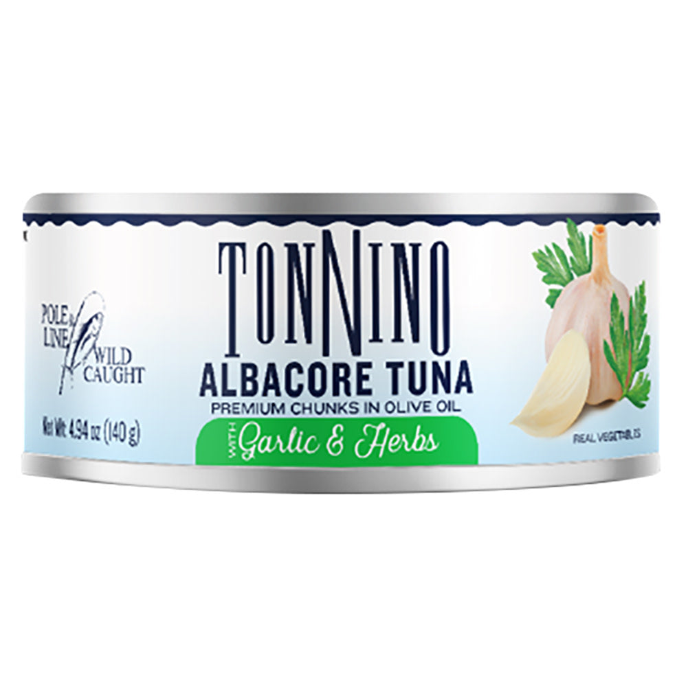 Wholesale Tonnino Albacore Tuna In Olive Oil Garlic & Herb 4.94 Oz Can- Bulk