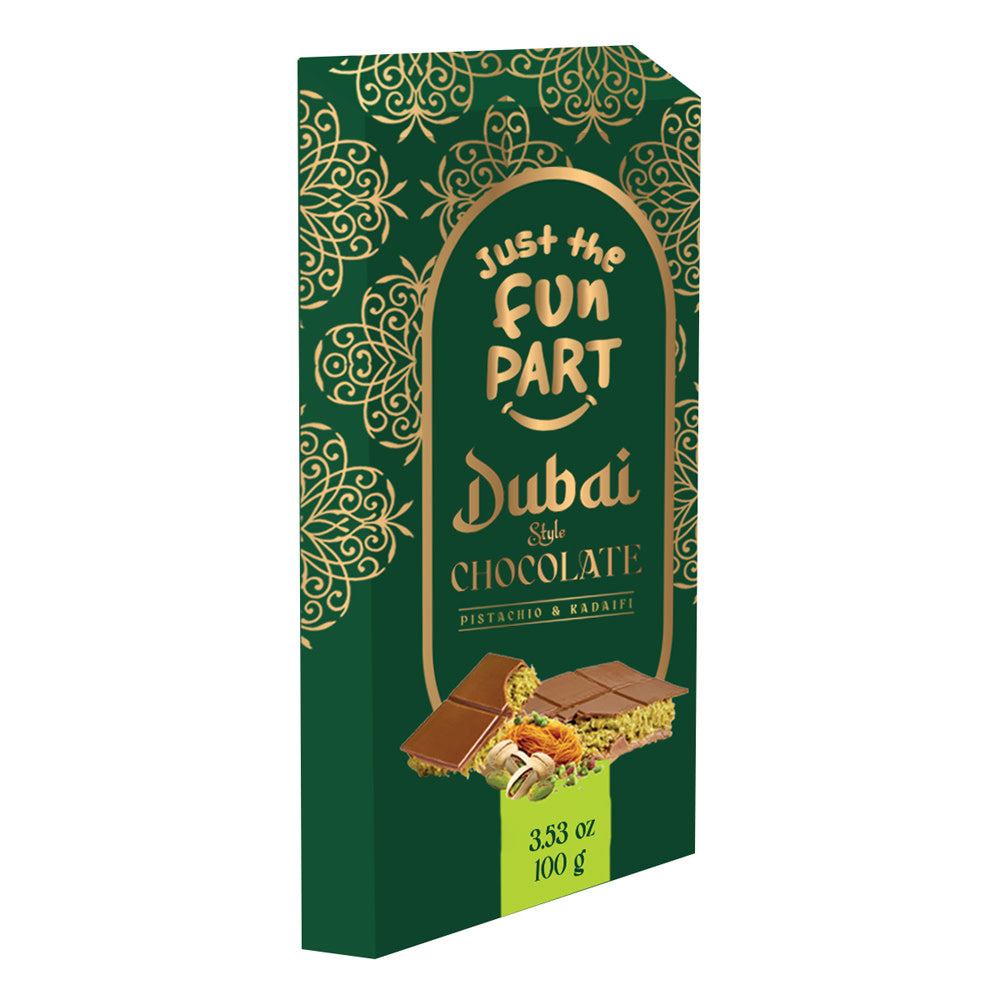 Wholesale Just The Fun Part Dubai Chocolate Bar 3.53 Oz- Bulk
