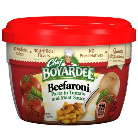 Wholesale Chef Boyardee Each Individual Beefaroni Microwavable- Bulk