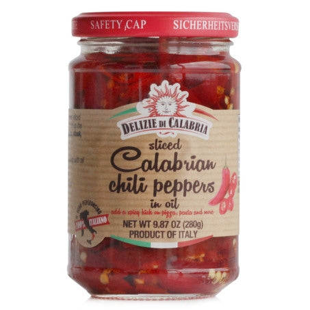 Wholesale Delizie Di Cal Case Hot Sliced Calabrian Peppers- Bulk