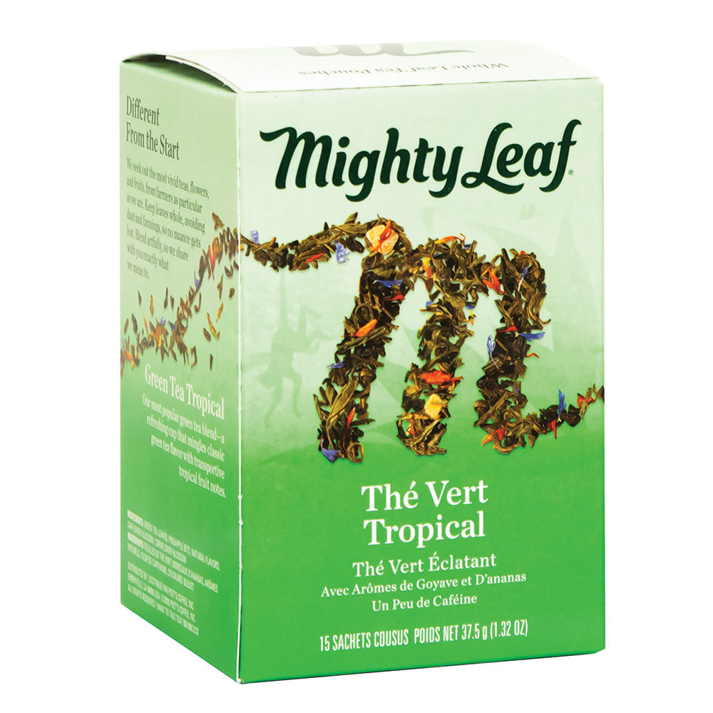 Wholesale Mighty Leaf Tropical Green Tea 15 Ct Box- Bulk