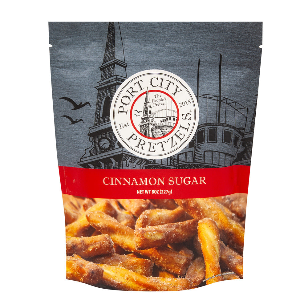 Wholesale Port City Pretzels Cinnamon Sugar 8 Oz Bag- Bulk
