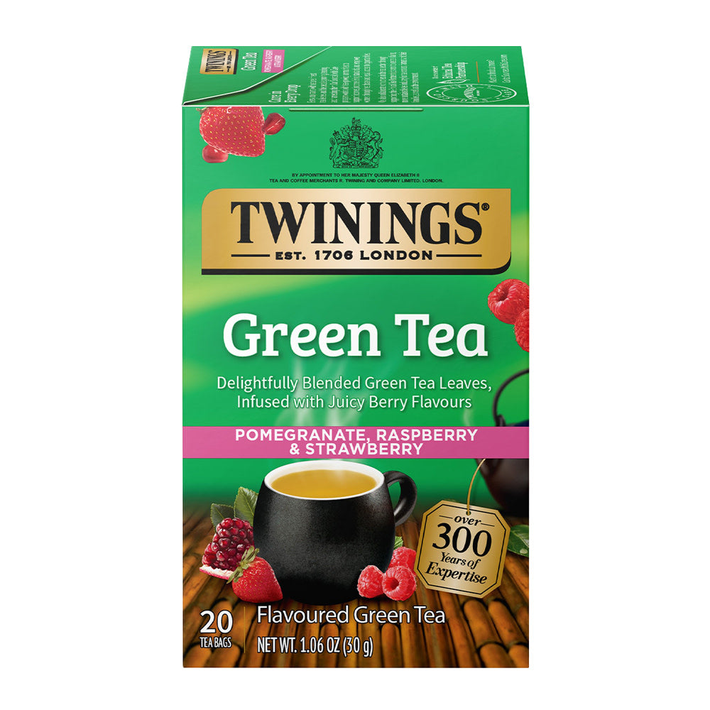 Wholesale Twinings Pomegranate Raspberry And Strawberry Green Tea 20 Ct Box- Bulk