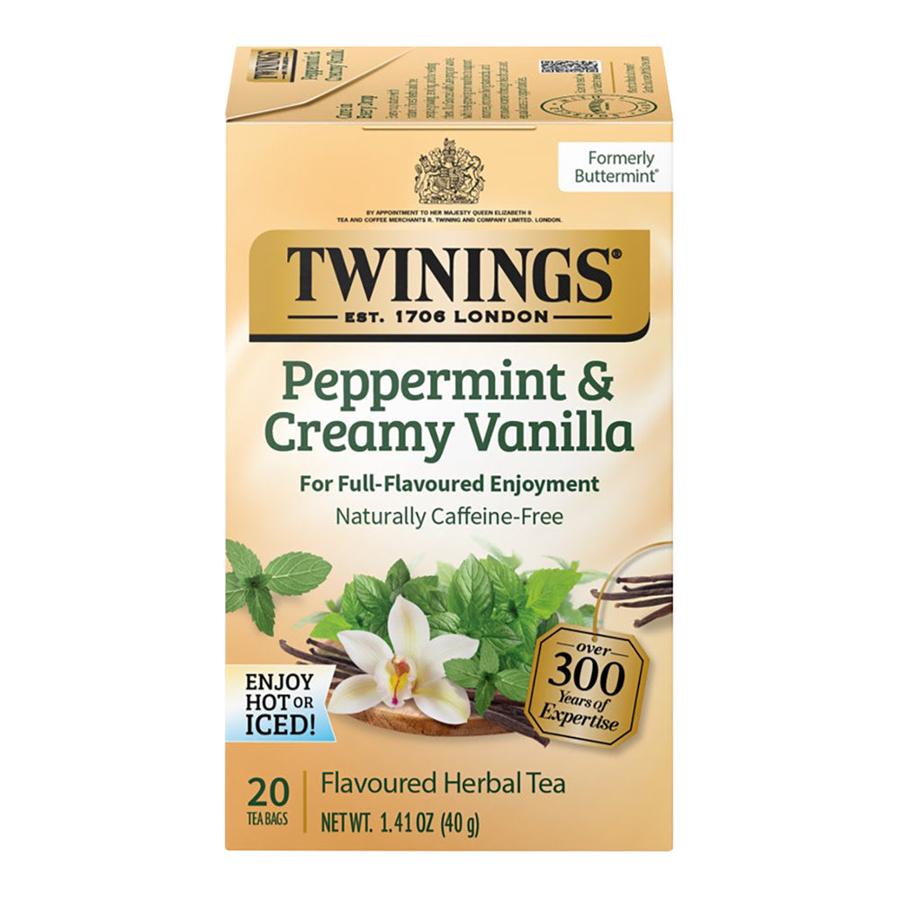Wholesale Twinings Peppermint & Creamy Vanilla Herbal Tea 20 Ct Box- Bulk