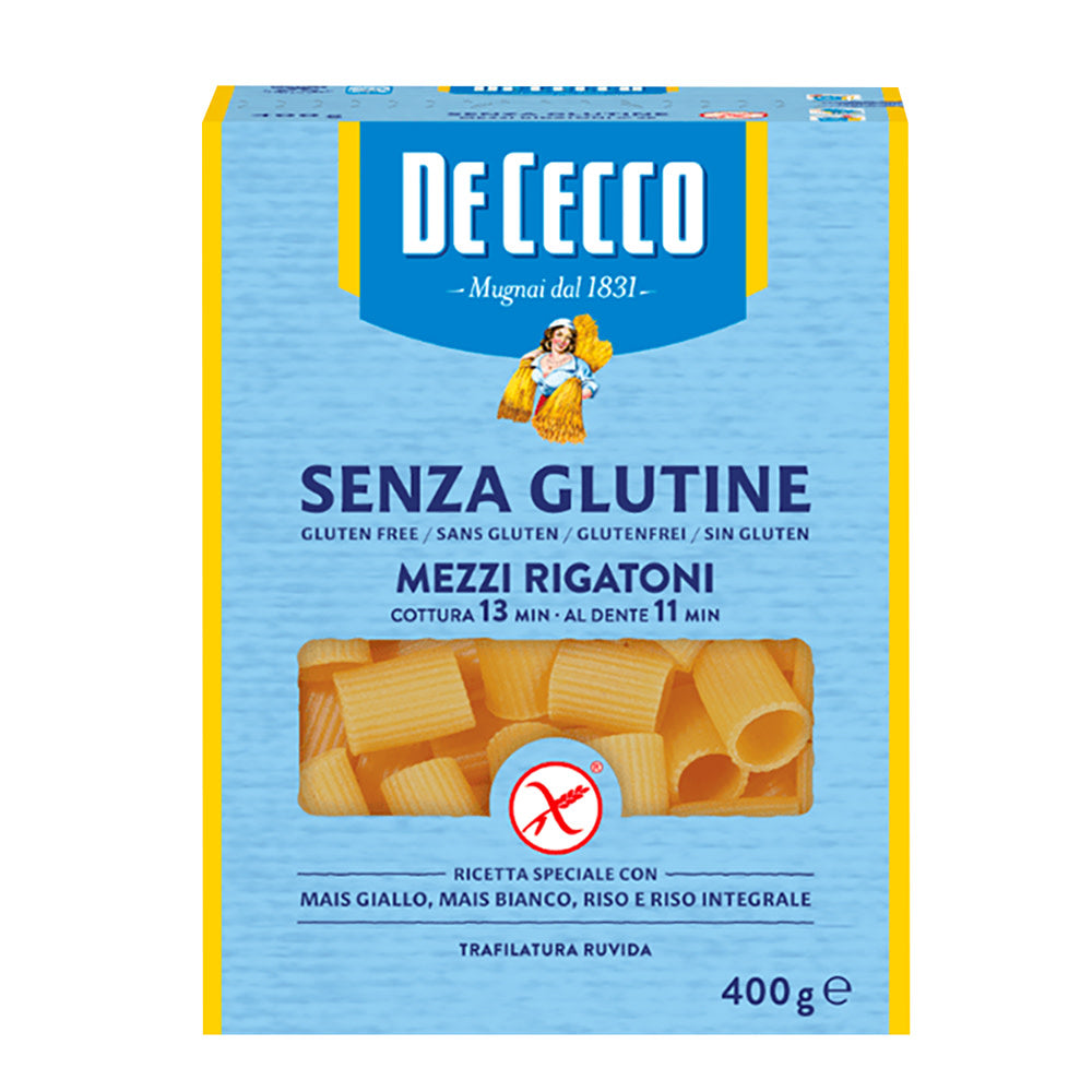 Wholesale Dececco Gluten Free Mezzi Rigatoni 12 Oz Box- Bulk