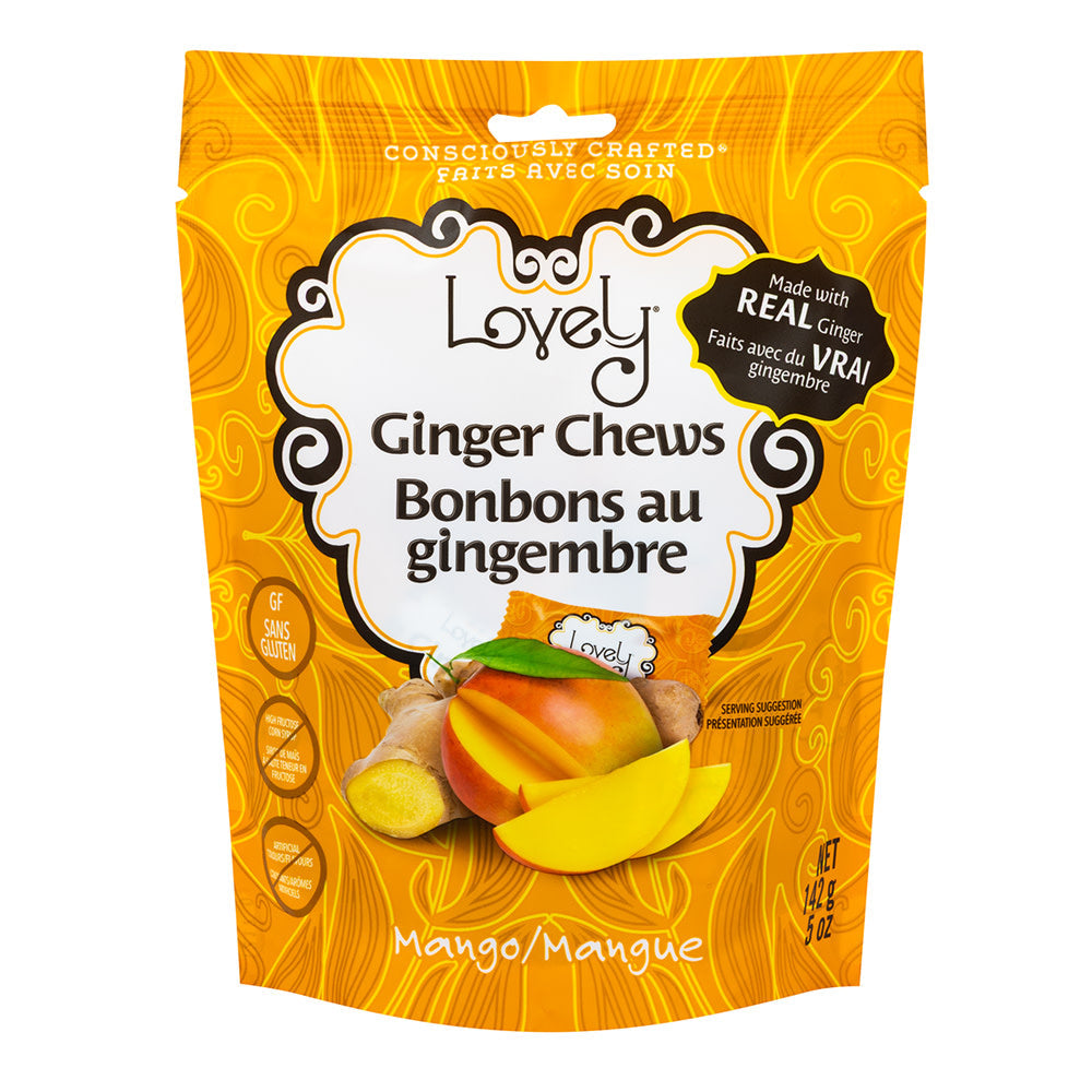 Wholesale Lovely Candy - Ginger Chews Mango - 5Oz- Bulk