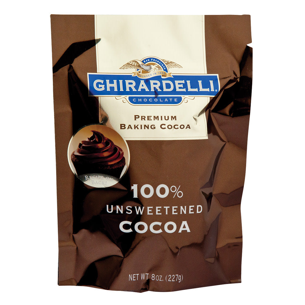 Wholesale Ghirardelli 100% Unsweetened Baking Cocoa 8 Oz Pouch- Bulk