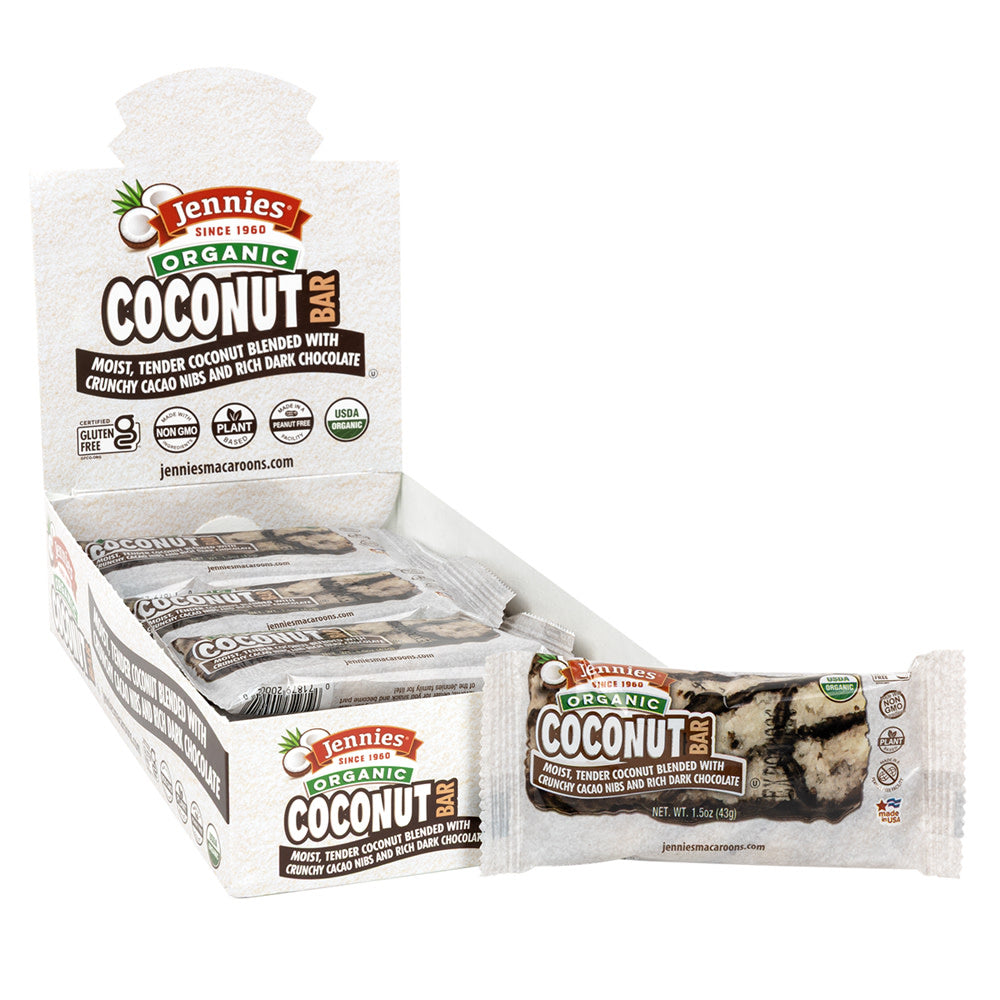 Jennie'S - Coconut Bars Cacoa Nib - 1.5Oz
