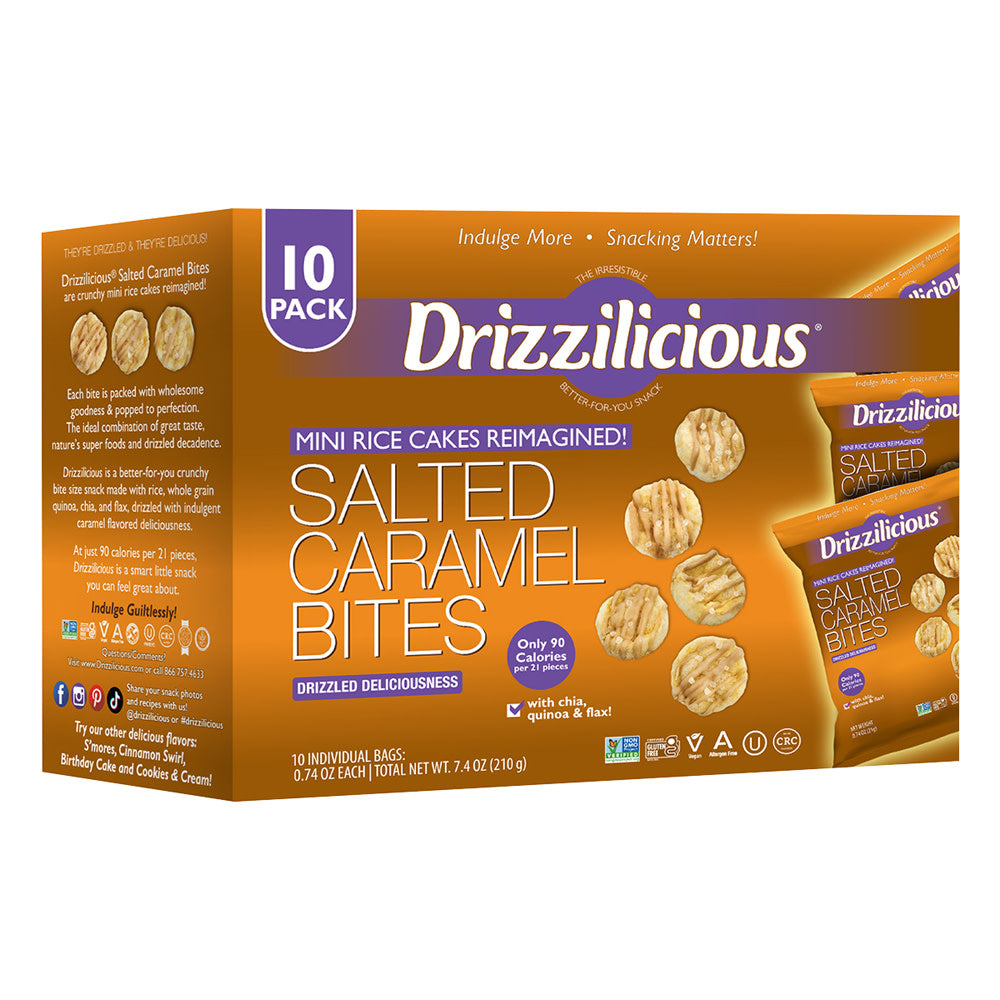 Drizzilicious Salted Caramel Drizzle Bite 10 Count 7.4 Oz Box