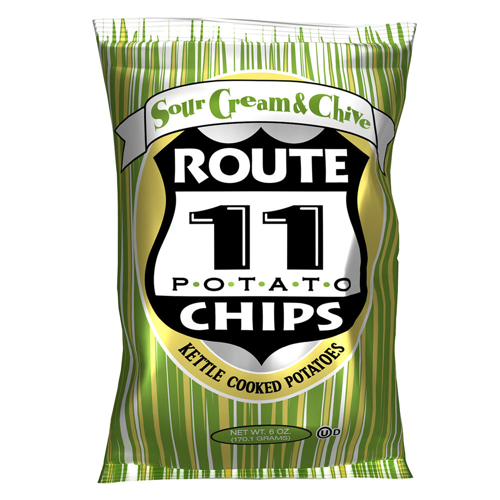 Wholesale Route 11 Sour Cream & Chive Potato Chips 6 Oz Bag- Bulk