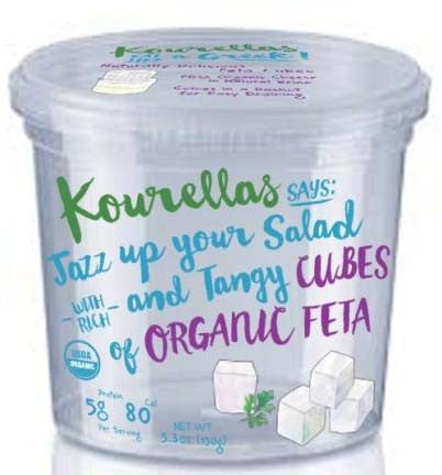 Wholesale Kourellas Organic Feta Cubes 5.3Oz- Bulk