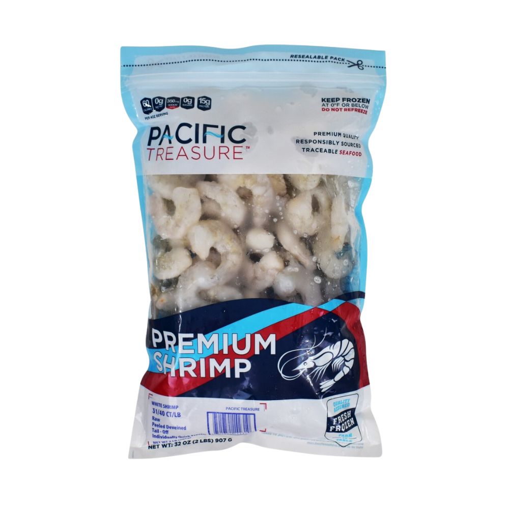 Wholesale Pacific Treasu Each Shrimp 16-20 White Shell On- Bulk