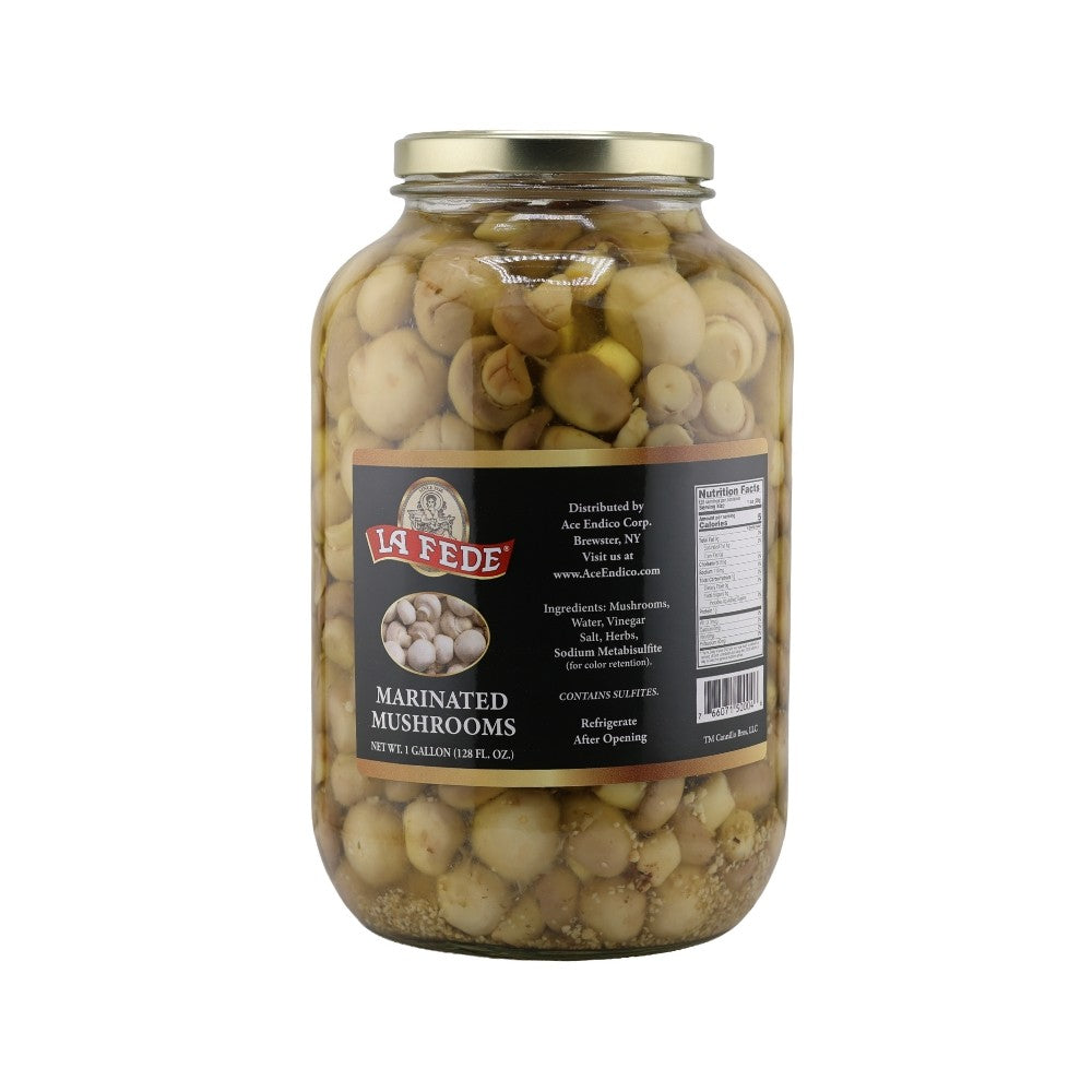 Wholesale La Fede Each Large Marinated Mushrooms- Bulk
