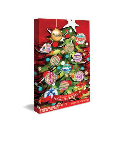 Wholesale Madelaine Chocolate 8 Oz. Christmas Tree Advent Calendar- Bulk