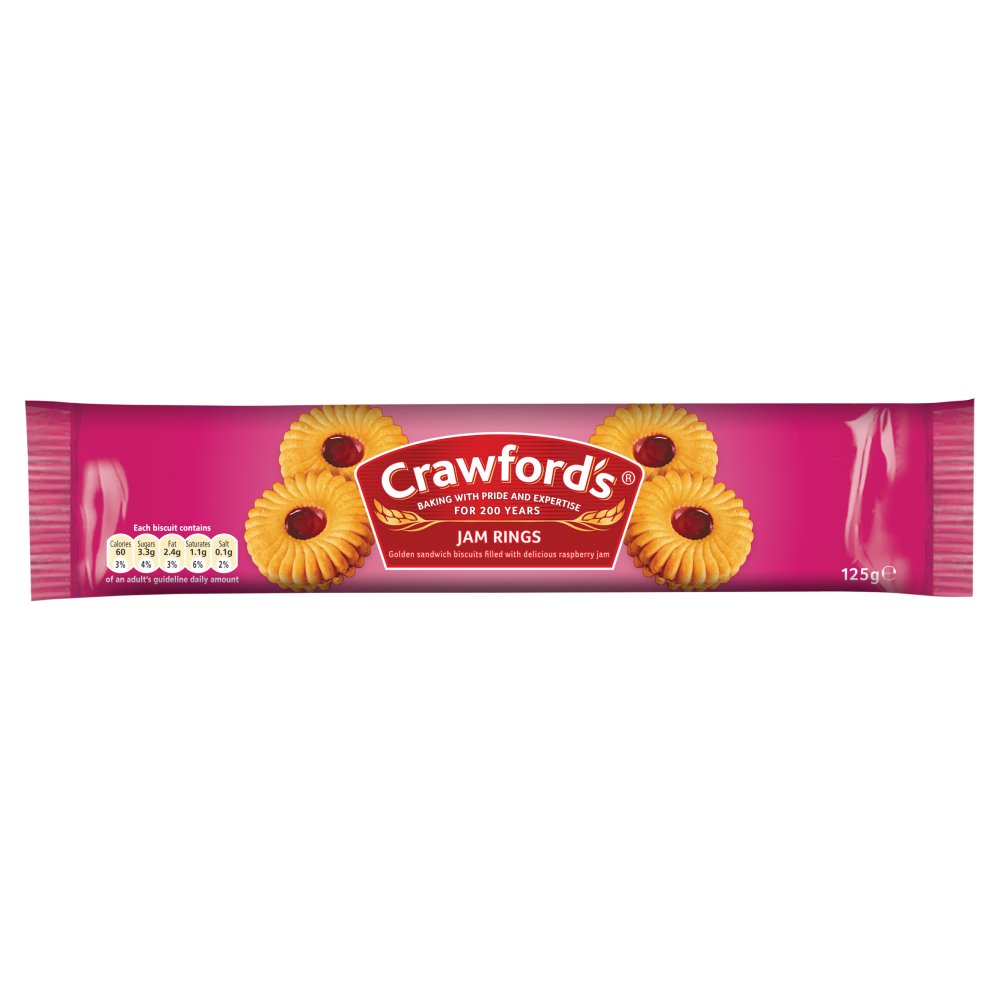 Wholesale Crawford's Jam Rings, 4.41oz (125g)- Bulk