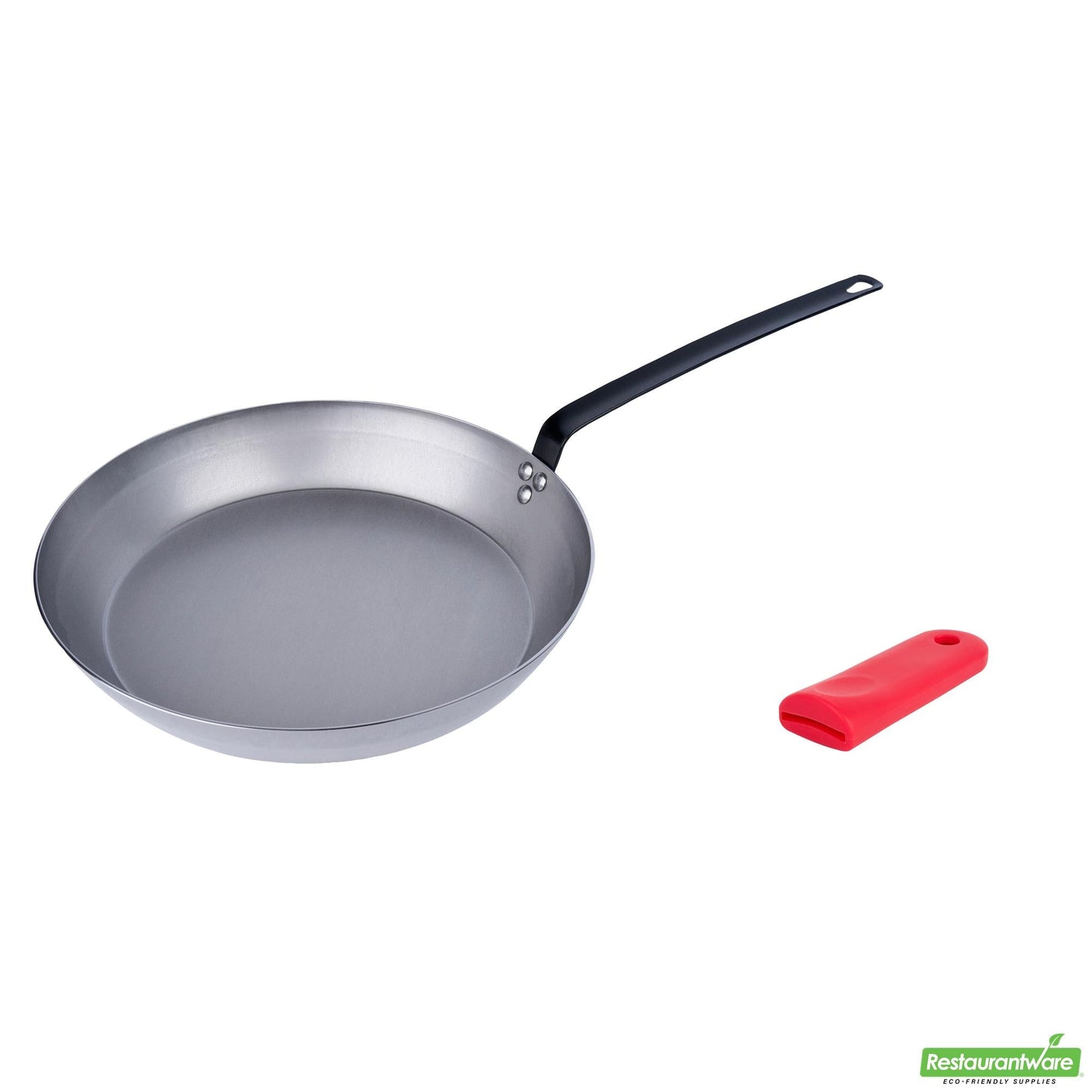 Wholesale Restaurantware Bundle: 1 Carbon Steel 16" Non-Stick Fry Pan and 1 Sleeve- Bulk