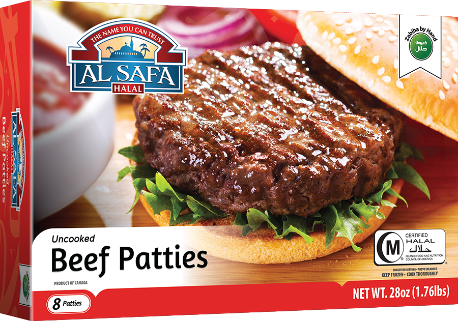 Wholesale Al Safa Halal Beef Patties 1.76lb- Bulk