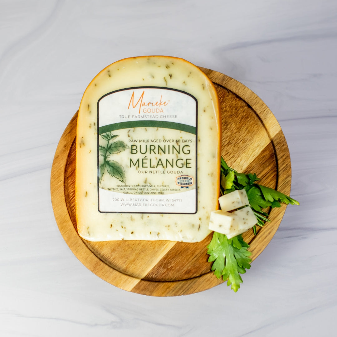 Wholesale Burning Melange Gouda Quarters Cheese 4 lb- Bulk