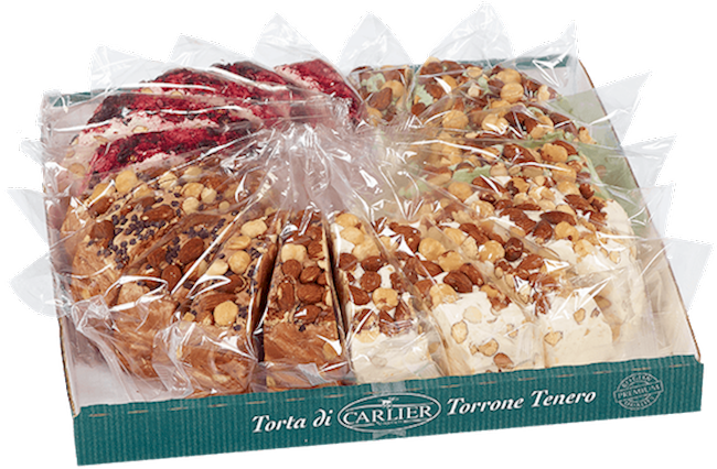 Wholesale Carlier Nougat Cake: 20 individually wrapped assorted nougat slices 6.35 OZ- Bulk