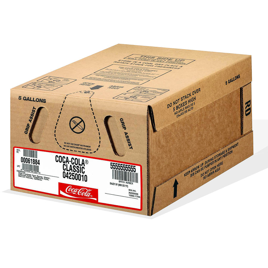 Wholesale Coca Cola Bag-In-Box Cola Classic Soda Syrup 5 Gal Box- Bulk