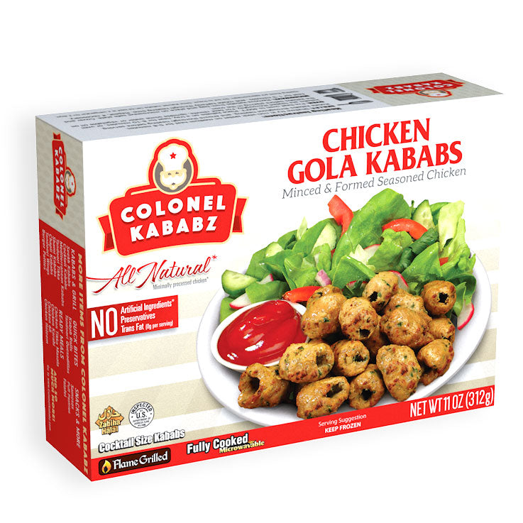 Wholesale Colonel Kababz Chicken Gola Kabab 312g- Bulk