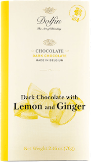 Wholesale Dolfin 70 Gram Dark Bar with Lemon and Ginger 2.5 OZ- Bulk