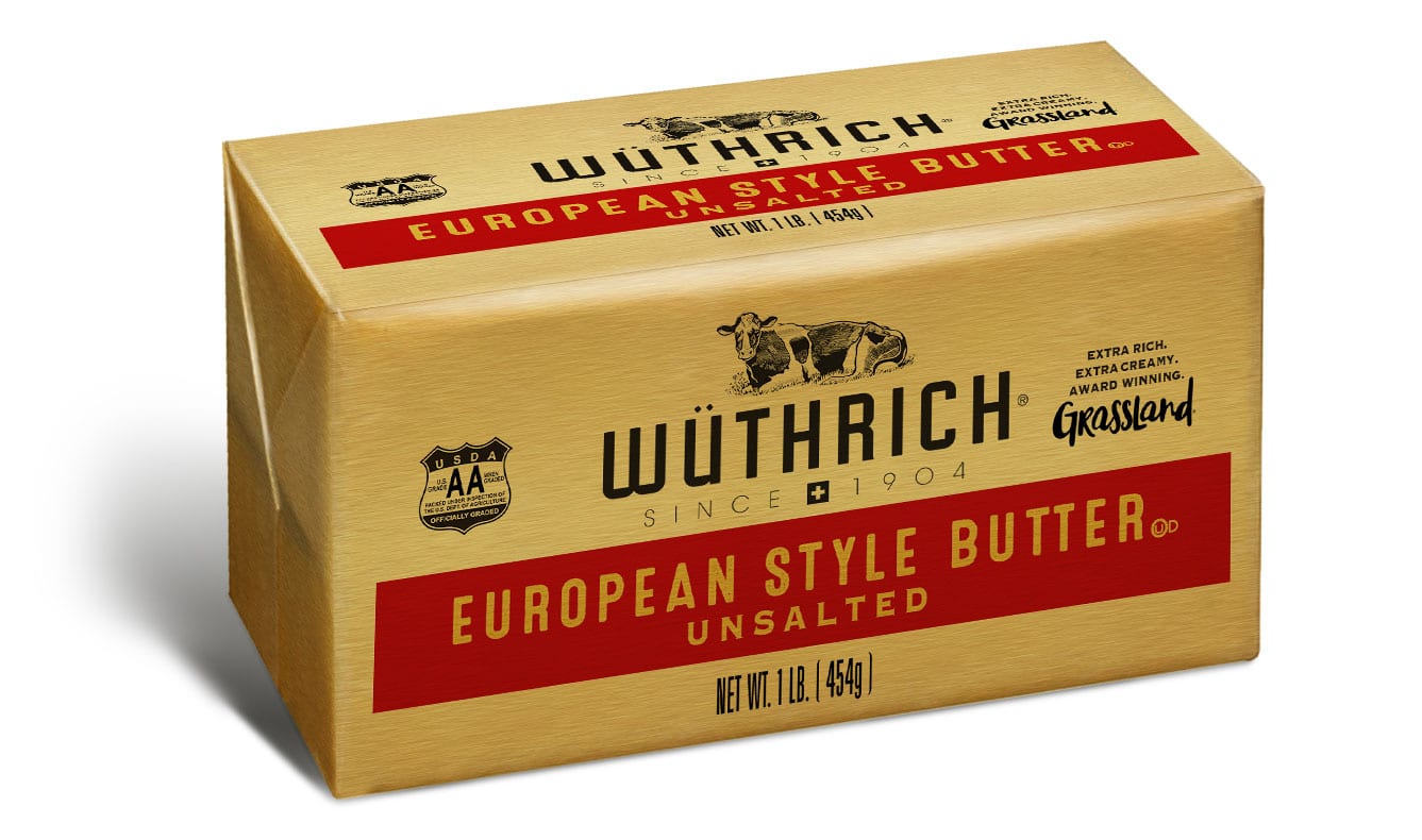 Wholesale Wuthrich Case European Style Sweet Butter 83%- Bulk