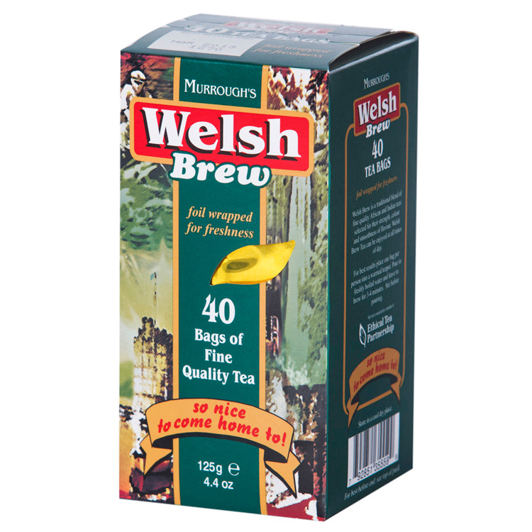 Wholesale Murrough's Welsh Brew Teabags, 40ct 4.4oz (125g)- Bulk