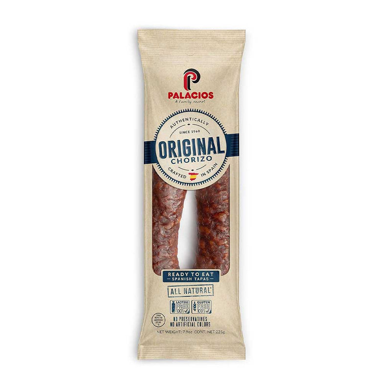 Wholesale Palacios Mild Spanish Chorizo 7.9 OZ - Authentic Dry-Cured Sausage- Bulk