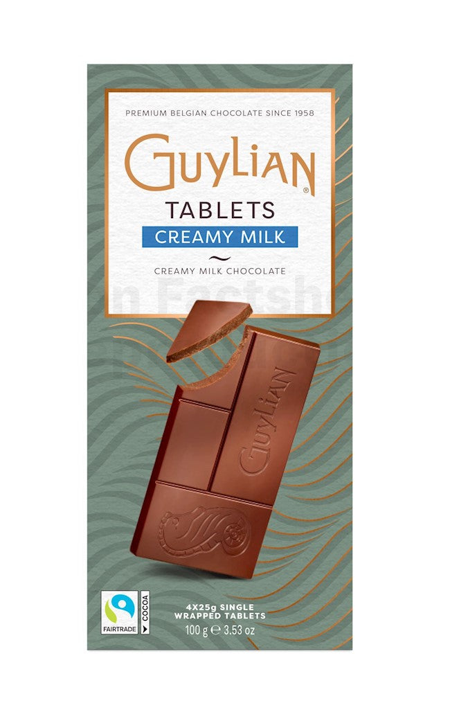 Wholesale Guylian Creamy Milk Bar 3.5 Oz (4X25G) Case Of 12 Bars- Bulk