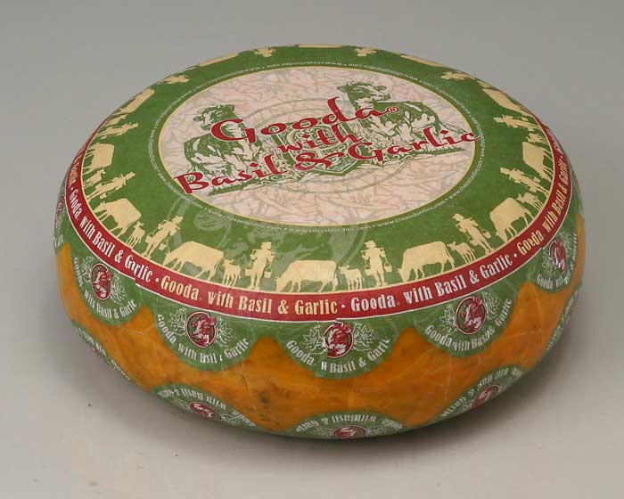 Wholesale European Dairy Importers Gouda Basil 9 LB- Bulk