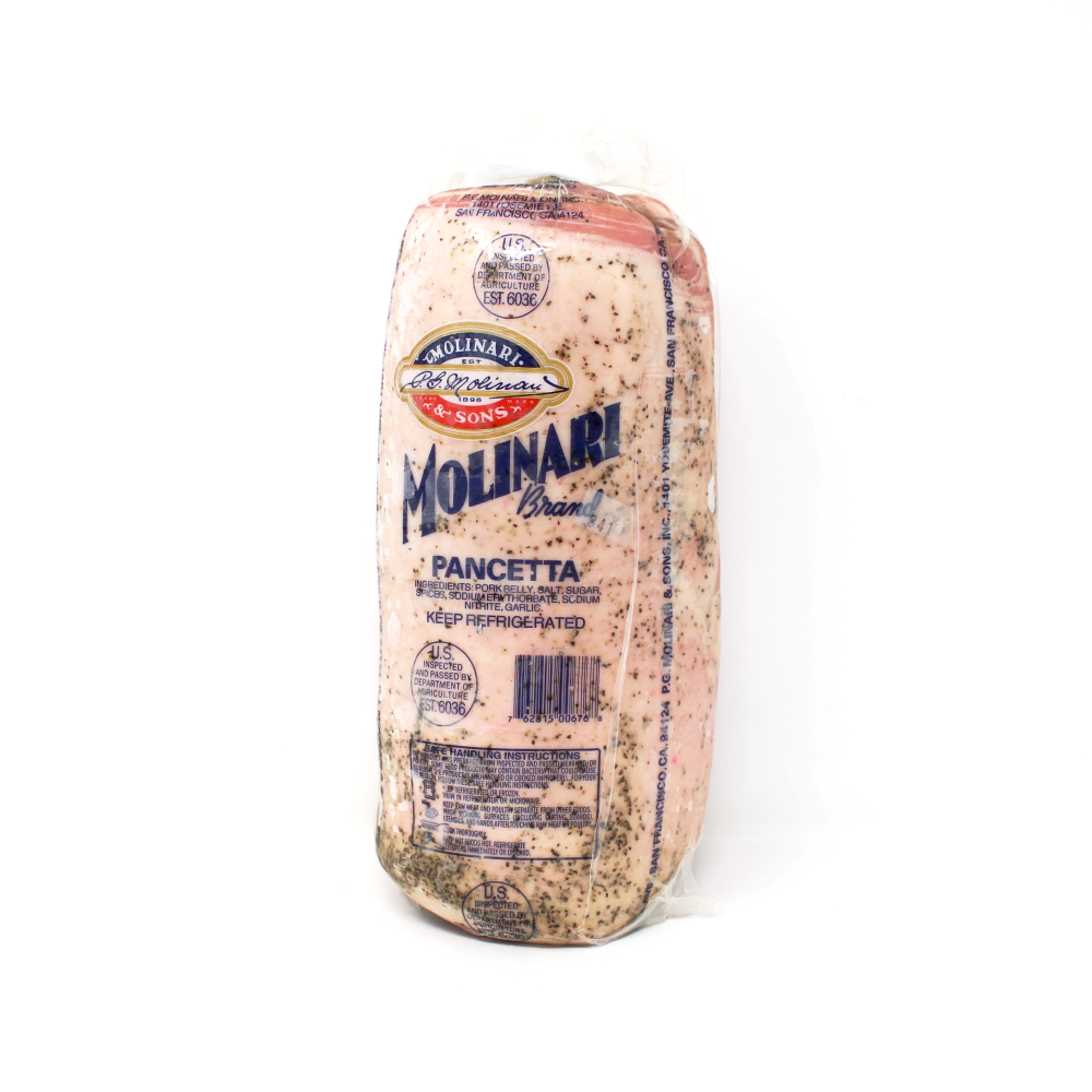 Wholesale Molinari & Sons Pancetta Italian Cured Bacon 5 Pound- Bulk