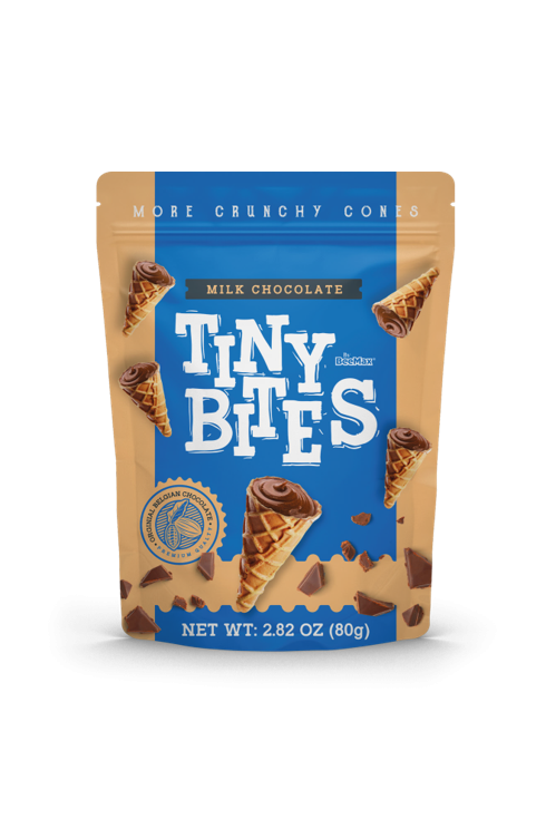 Wholesale BeeMax Tiny Bites Milk Chocolate Waffle Cones – 2.82 oz- Bulk