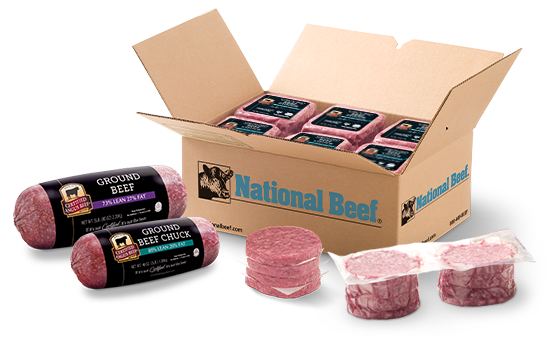 Wholesale National Beef Ground Beef Natural Abf 10lb- Bulk